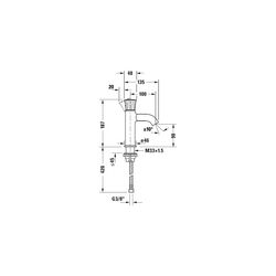 Duravit White Tulip Einhebel-Waschtischmischer S, Chrom, 5l/min, Hebelgriff, Ausl... DURAVIT-WT1010002010 8000177309137 (Abb. 1)