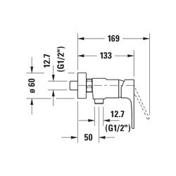 Duravit B.1 Einhebel-Brausemischer Aufputz, Chrom HG, Keramikm. Ausladung 133 mm,... DURAVIT-B14230000010 7612158494223 (Abb. 1)