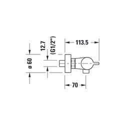 Duravit Brausethermostat B.2 Aufputz, Chrom HG, Thermostatk. Ausladung 70 mm, S-A... DURAVIT-B24220000010 7612158494391 (Abb. 1)