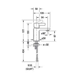 Duravit D-Neo Einhebel-Waschtischmischer S FreshStart, Chrom, 5l/min, Hebelgriff,... DURAVIT-DE1011002010 8000177307256 (Abb. 1)