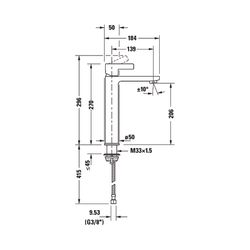 Duravit D-Neo Einhebel-Waschtischmischer L, Chrom, 5l/min, Hebelgriff, Ausladung ... DURAVIT-DE1030002010 8000177305023 (Abb. 1)