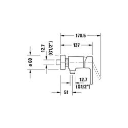 Duravit B.2 Einhebel-Brausemischer Aufputz, Chrom Hochglanz, Keramikm. S-Anschlüs... DURAVIT-B24230000010 7612158494384 (Abb. 1)
