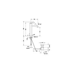 Duravit C.1 Einhebel-Waschtischmischer L, Chrom, 5l/min, Hebelgriff, mit Garnitur... DURAVIT-C11030001010 7612158491338 (Abb. 1)