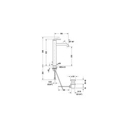 Duravit C.1 Einhebel-Waschtischmischer XL, Chrom, 5l/min, Hebelgriff, mit Garnitu... DURAVIT-C11040001010 7612158491390 (Abb. 1)