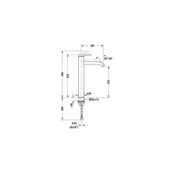 Duravit C.1 Einhebel-Waschtischmischer XL, Chrom, 5l/min, Hebelgriff, Ausladung 1... DURAVIT-C11040002010 7612158491406 (Abb. 1)