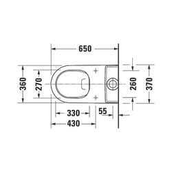 Duravit White Tulip Stand WC für Kombination 650x360x420mm, Weiß Hochglanz, Wonder... DURAVIT-21970900001 4053424894850 (Abb. 1)