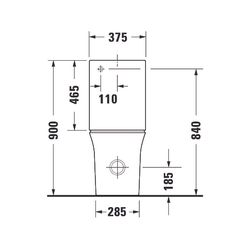 Duravit White Tulip Stand WC für Kombination 650x360x420mm, Weiß Hochglanz, Wonder... DURAVIT-21970900001 4053424894850 (Abb. 1)
