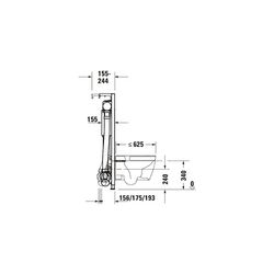 Duravit Installationselement Trockenbau für WC DuraSystem 155x500x1148mm, Geruchs... DURAVIT-WD1014000000 4063382128607 (Abb. 1)