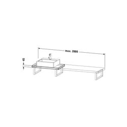 Duravit DuraStyle Konsole variabel 480x800-2000x45mm, wandhäng., Compact Mattweiß,... DURAVIT-DS100C01818 4053424919782 (Abb. 1)