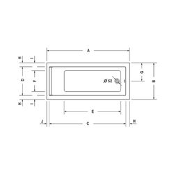 Duravit Starck Wannen Whirlwanne Rechteckig, Einbau, 750x1700x480mm Air-System... DURAVIT-760335000AS0000 4053424453521 (Abb. 1)