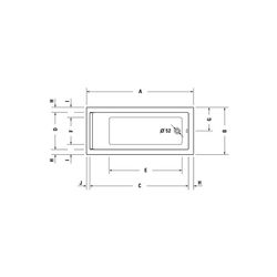 Duravit Starck Wannen Whirlwanne Rechteckig, Einbau, 750x1700x480mm Air-System... DURAVIT-760335000AS0000 4053424453521 (Abb. 1)