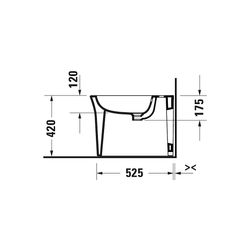 Duravit White Tulip Stand Bidet 580x370x420mm, Weiß Hochglanz, 1 HL, mit ÜL, Back t... DURAVIT-2293100000 4063382012562 (Abb. 1)