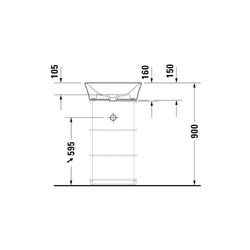 Duravit White Tulip Waschtisch 500x500x160mm, Weiß Hochglanz, Rund, 1 Waschplatz mi... DURAVIT-2365500070 4063382135568 (Abb. 1)