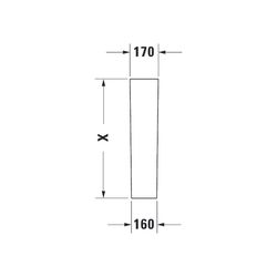Duravit D-Neo Standsäule aus Keramik 190x170x720mm, Weiß Hochglanz, bodenstehend... DURAVIT-0858420000 4063382174253 (Abb. 1)