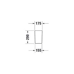 Duravit D-Neo Halbsäule aus Keramik 280x175x290mm, Weiß Hochglanz, wandhängend... DURAVIT-0858430000 4063382174239 (Abb. 1)