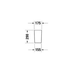 Duravit D-Neo Halbsäule aus Keramik 280x175x290mm, Weiß Hochglanz, wandhängend... DURAVIT-0858430000 4063382174239 (Abb. 1)