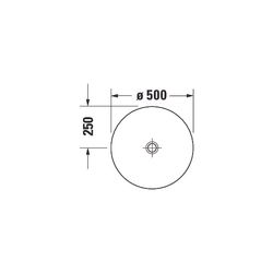 Duravit White Tulip Waschtisch 500x500x160mm, Weiß Hochglanz, Rund, 1 Waschplatz mi... DURAVIT-2365500070 4063382135568 (Abb. 1)