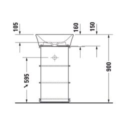 Duravit White Tulip Waschtisch 500x500x160mm, Weiß Hochglanz, Rund, 1 Waschplatz mi... DURAVIT-2365500070 4063382135568 (Abb. 1)