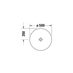 Duravit White Tulip Waschtisch 500x500x160mm, Weiß Hochglanz, Rund, 1 Waschplatz mi... DURAVIT-2365500070 4063382135568 (Abb. 1)