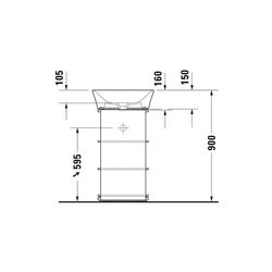 Duravit White Tulip Waschtisch 500x500x160mm, Weiß Hochglanz, Rund, 1 Waschplatz mi... DURAVIT-2365500070 4063382135568 (Abb. 1)
