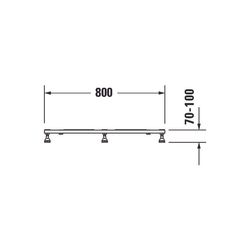 Duravit Fußgestell 800x800x85-100mm für Tempano Duschwannen... DURAVIT-791373000000000 4053424888217 (Abb. 1)