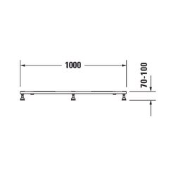 Duravit Fußgestell 900x1000x85-100mm für Tempano Duschwannen... DURAVIT-791381000000000 4053424894034 (Abb. 1)