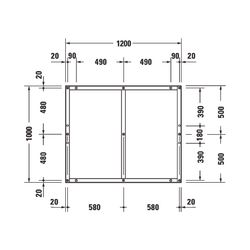 Duravit Fußgestell 1000x1200x85-100mm für Tempano Duschwannen... DURAVIT-791385000000000 4053424894072 (Abb. 1)
