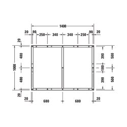 Duravit Fußgestell 1000x1400x85-100mm für Tempano Duschwannen... DURAVIT-791389000000000 4053424894119 (Abb. 1)