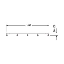 Duravit Fußgestell 1000x1400x85-100mm für Tempano Duschwannen... DURAVIT-791389000000000 4053424894119 (Abb. 1)