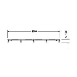 Duravit Fußgestell 1000x1600x85-100mm für Tempano Duschwannen... DURAVIT-791395000000000 4053424894171 (Abb. 1)