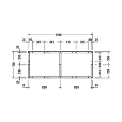 Duravit Fußgestell 700x1700x85-100mm für Tempano Duschwannen... DURAVIT-791396000000000 4053424894188 (Abb. 1)