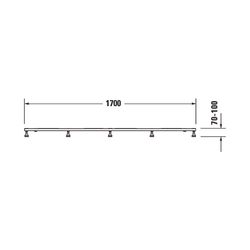 Duravit Fußgestell 700x1700x85-100mm für Tempano Duschwannen... DURAVIT-791396000000000 4053424894188 (Abb. 1)
