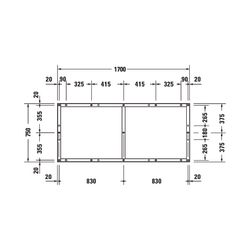Duravit Fußgestell 750x1700x85-100mm für Tempano Duschwannen... DURAVIT-791397000000000 4053424894195 (Abb. 1)