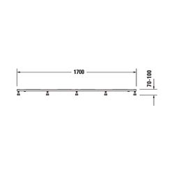 Duravit Fußgestell 900x1700x85-100mm für Tempano Duschwannen... DURAVIT-791398000000000 4053424894201 (Abb. 1)