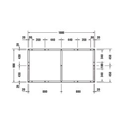 Duravit Fußgestell 900x1800x85-100mm für Tempano Duschwannen... DURAVIT-791399000000000 4053424894218 (Abb. 1)