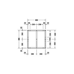 Duravit Fußgestell 800x800x85-100mm für Tempano Duschwannen... DURAVIT-791373000000000 4053424888217 (Abb. 1)
