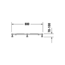 Duravit Fußgestell 800x800x85-100mm für Tempano Duschwannen... DURAVIT-791373000000000 4053424888217 (Abb. 1)