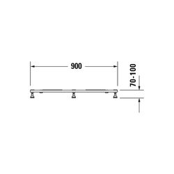 Duravit Fußgestell 900x900x85-100mm für Tempano Duschwannen... DURAVIT-791374000000000 4053424893969 (Abb. 1)