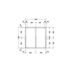 Duravit Fußgestell 1200x1200x85-100mm für Tempano Duschwannen... DURAVIT-791376000000000 4053424893983 (Abb. 1)