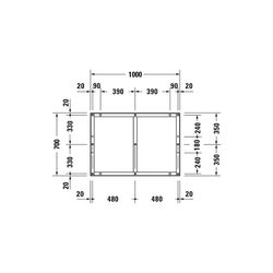 Duravit Fußgestell 700x1000x85-100mm für Tempano Duschwannen... DURAVIT-791379000000000 4053424894010 (Abb. 1)