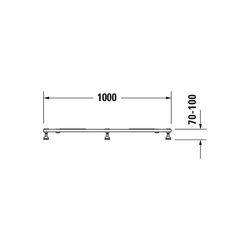 Duravit Fußgestell 700x1000x85-100mm für Tempano Duschwannen... DURAVIT-791379000000000 4053424894010 (Abb. 1)