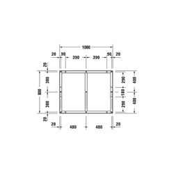 Duravit Fußgestell 800x1000x85-100mm für Tempano Duschwannen... DURAVIT-791380000000000 4053424894027 (Abb. 1)