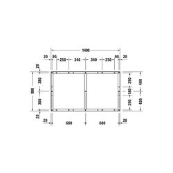 Duravit Fußgestell 800x1400x85-100mm für Tempano Duschwannen... DURAVIT-791387000000000 4053424894096 (Abb. 1)