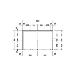 Duravit Fußgestell 900x1400x85-100mm für Tempano Duschwannen... DURAVIT-791388000000000 4053424894102 (Abb. 1)