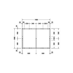 Duravit Fußgestell 1000x1400x85-100mm für Tempano Duschwannen... DURAVIT-791389000000000 4053424894119 (Abb. 1)
