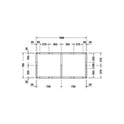 Duravit Fußgestell 750x1500x85-100mm für Tempano Duschwannen... DURAVIT-791390000000000 4053424894126 (Abb. 1)