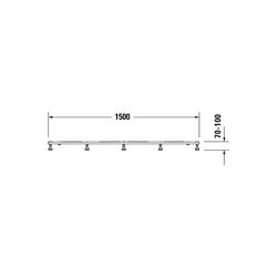 Duravit Fußgestell 800x1500x85-100mm für Tempano Duschwannen... DURAVIT-791391000000000 4053424894133 (Abb. 1)