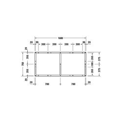 Duravit Fußgestell 800x1600x85-100mm für Tempano Duschwannen... DURAVIT-791392000000000 4053424894140 (Abb. 1)