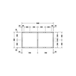 Duravit Fußgestell 750x1600x85-100mm für Tempano Duschwannen... DURAVIT-791393000000000 4053424894157 (Abb. 1)