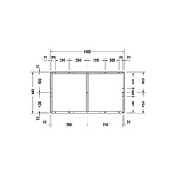 Duravit Fußgestell 900x1600x85-100mm für Tempano Duschwannen... DURAVIT-791394000000000 4053424894164 (Abb. 1)